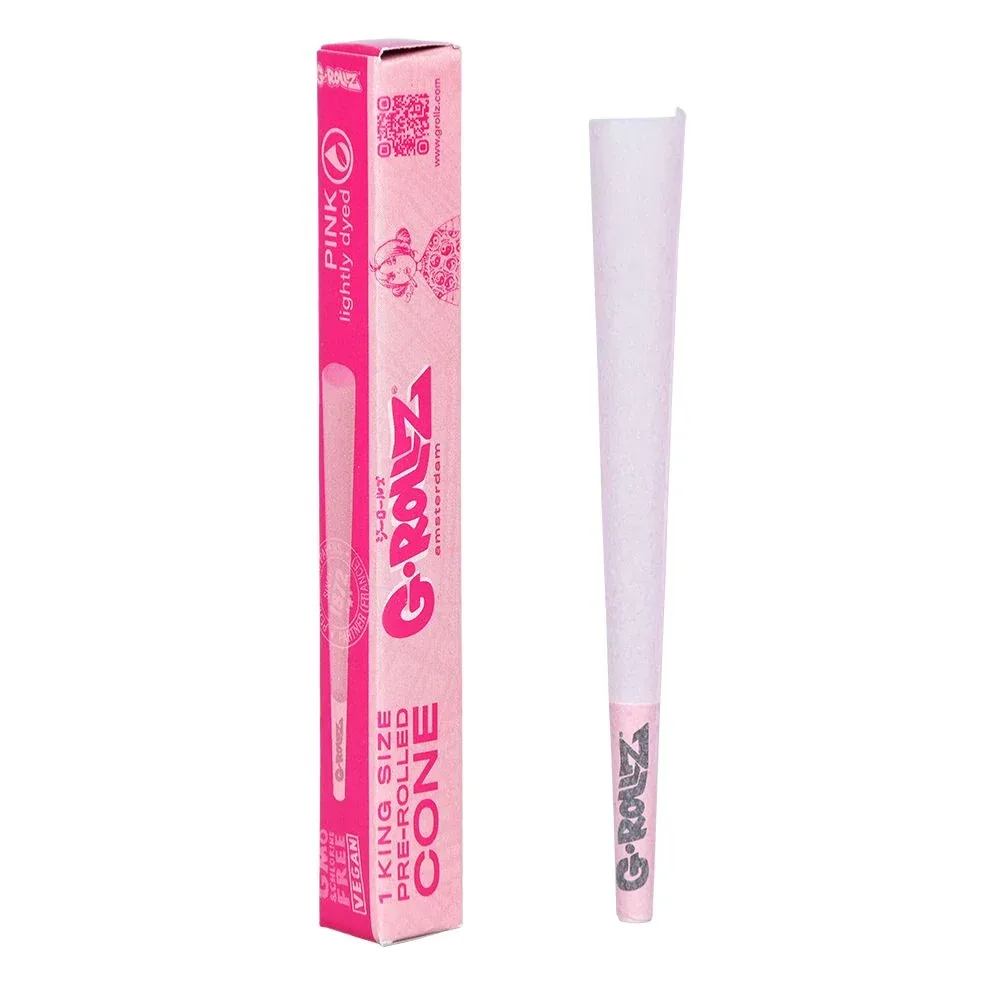 G-ROLLZ Lightly Dyed Pink Pre-Rolled Cones - King Size 72ct - Image 2