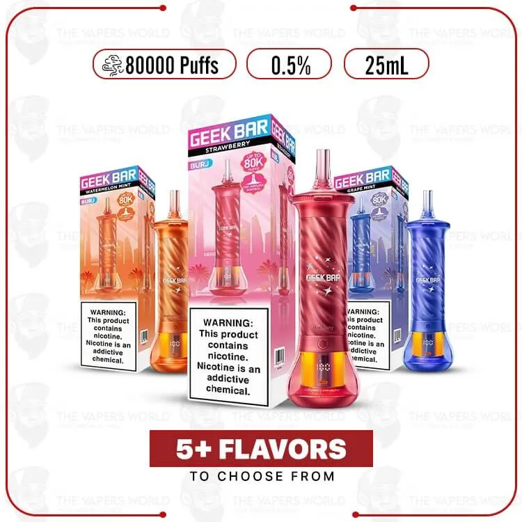 Geek Bar Burj Hookah 80K Puff Disposable 0.5%