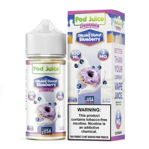 Glazed Donut Blueberry Tobacco Free Nicotine E-Juice 100ml | Pod Juice
