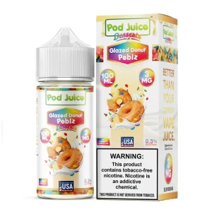 Glazed Donut Peblz Tobacco Free Nicotine E-Juice 100ml | Pod Juice