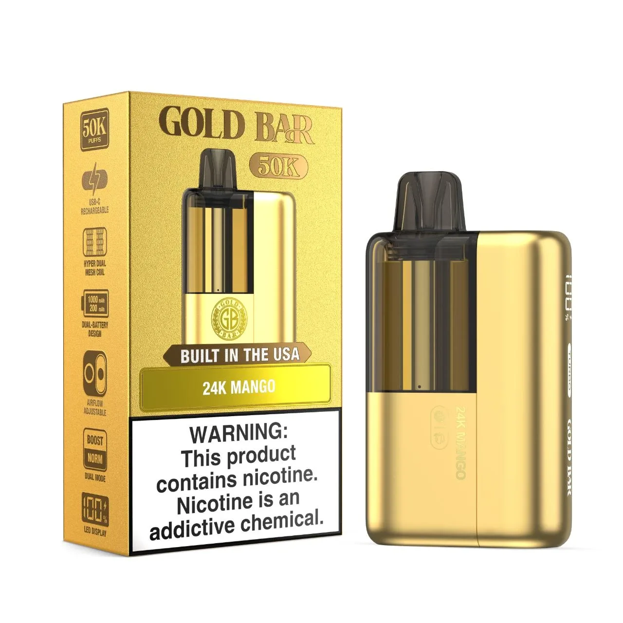 Gold Bar Max Disposable Kit | 50000 Puffs
