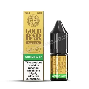 Gold Bar Watermelon Ice Nic Salt E-Liquid