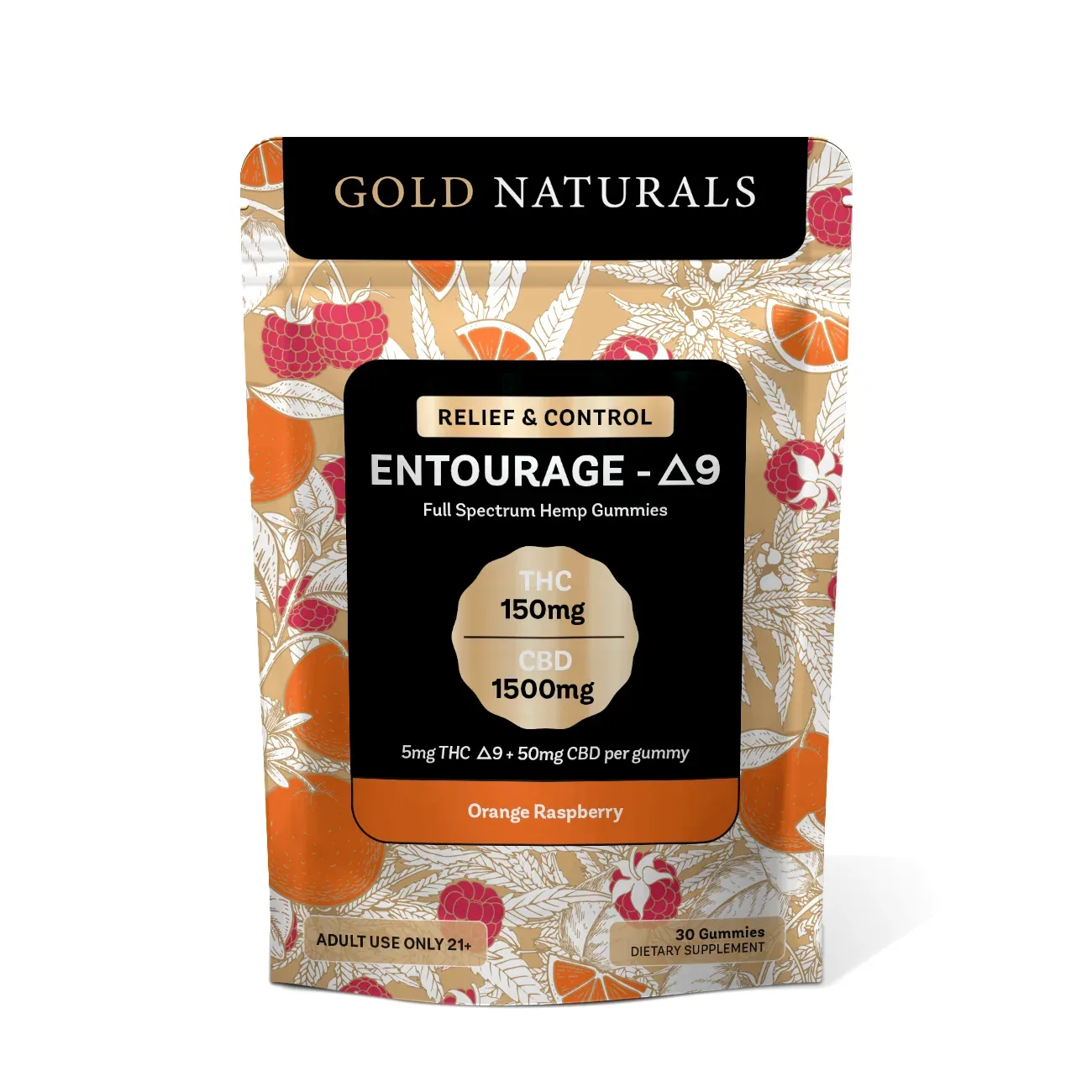 Gold Naturals 5 mg Entourage Δ9 Gummy - Image 2