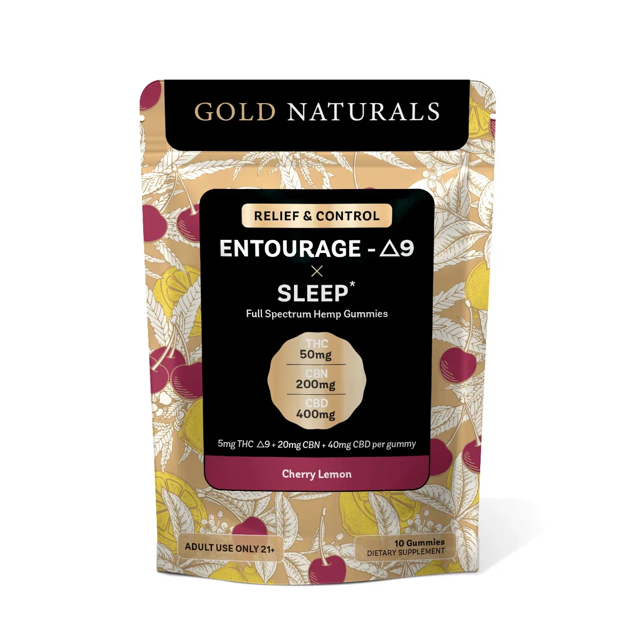 Gold Naturals 5 mg Entourage Δ9 x Sleep Gummy - Image 2