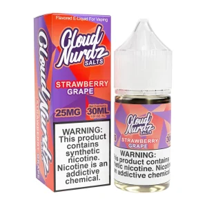 Grape Strawberry 30ml Synthetic Nic Salt Vape Juice - Cloud Nurdz - 25MG