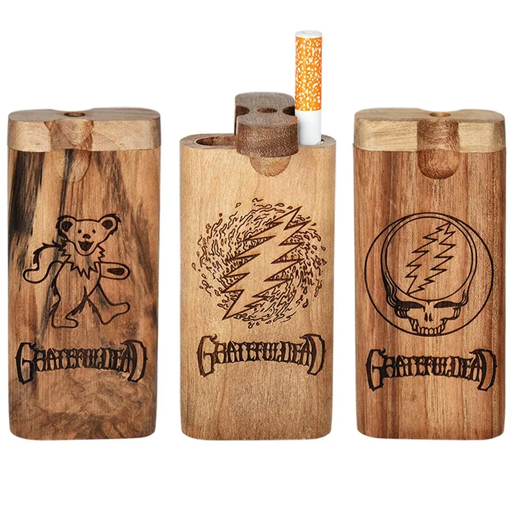 Grateful Dead Engraved Twist Top Wood Dugout - 4" / 12ct - Image 2