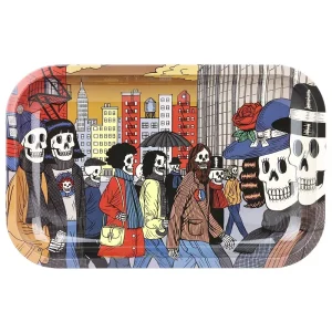 Grateful Dead x Pulsar Metal Rolling Tray - Street People / 11" x 7"