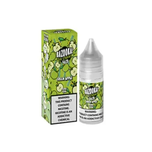 Green Apple Sour Candy Salt By Bazooka Sour Straws Salt 30ML
