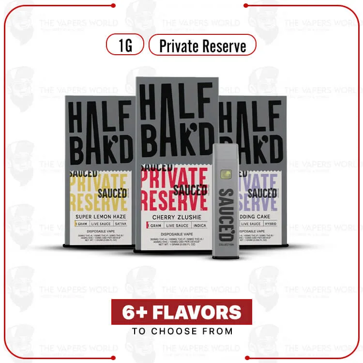 Half Bak’d Private Reserve Live Sauce’D Disposable 1G