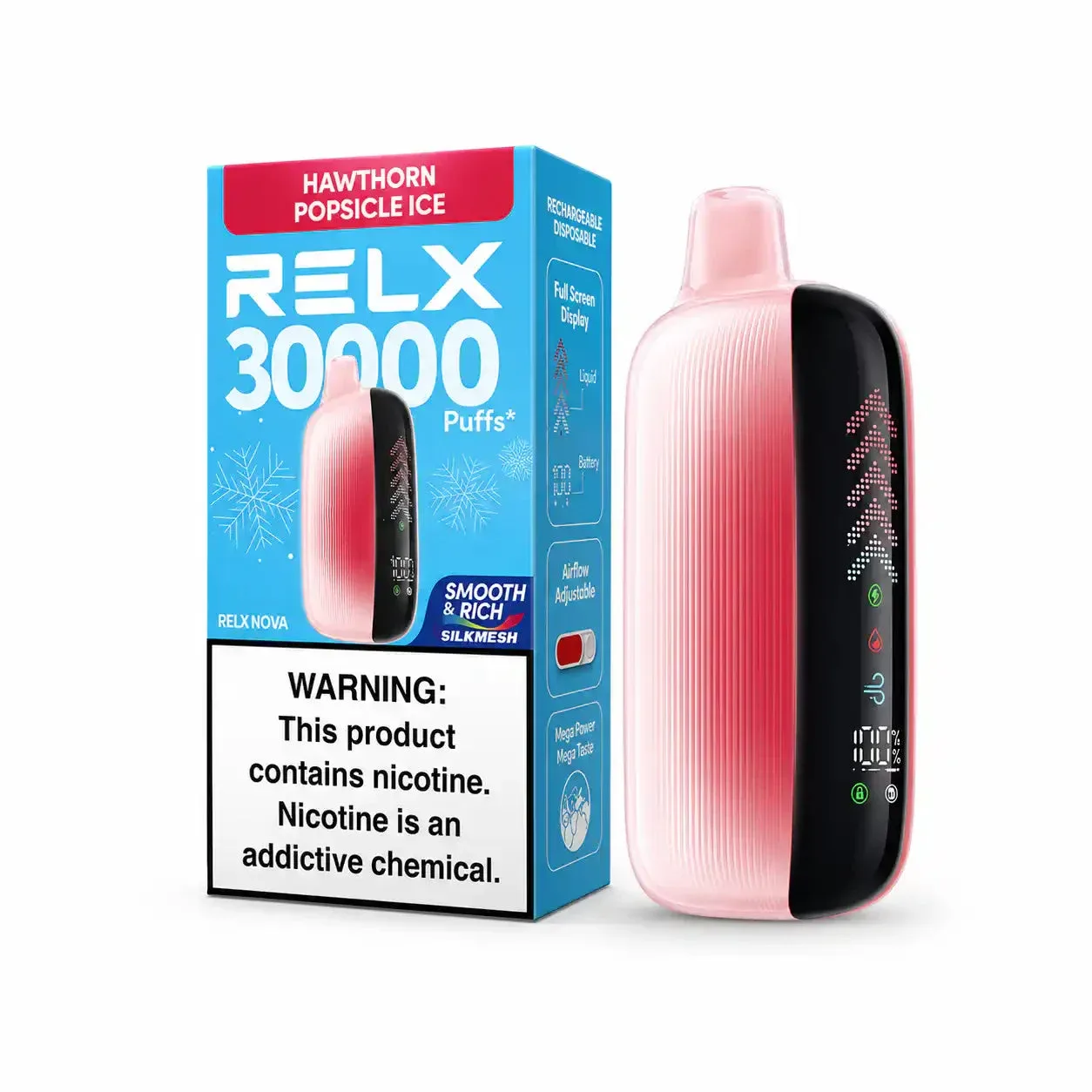 Hawthorn Popsicle Ice - RELX Nova Silkmesh 30k Disposable Vape