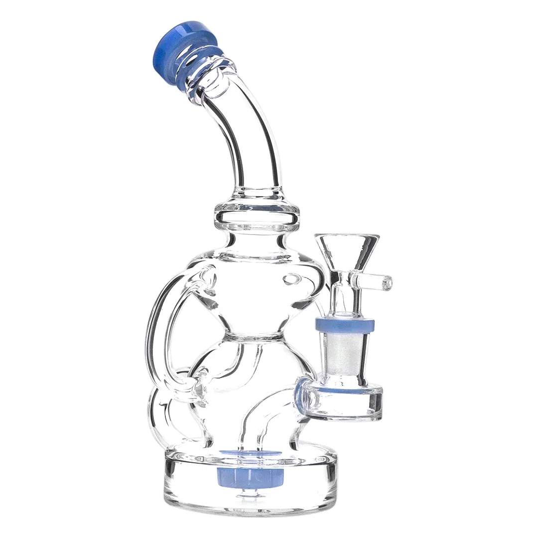 HB King 8" Hourglass Tubed Perc Water Pipe - Image 2
