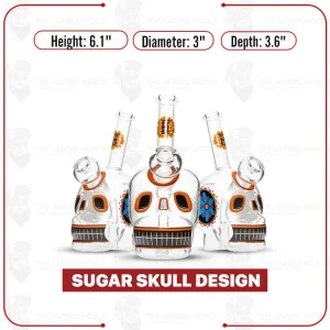 Hemper 6.1″ Dia De Los Muertos Skull Bong
