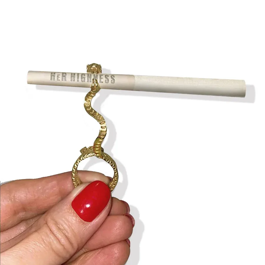Her Highness Snake in the Grass Joint Holder Ring - Image 2