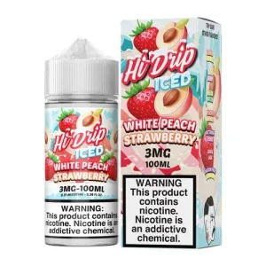 Hi-Drip Iced White Peach Strawberry 100ml Vape Juice - 6mg