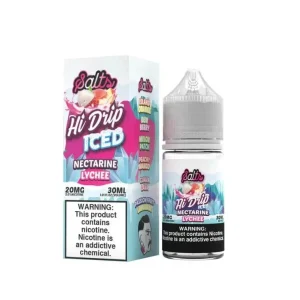 Hi-Drip Salts Iced Nectarine Lychee 30ml Nic Salt Vape Juice - 20mg