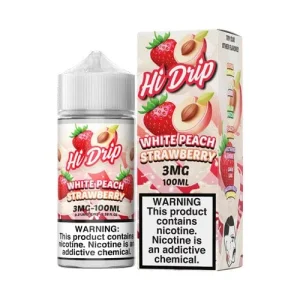 Hi-Drip White Peach Strawberry 100ml Vape Juice - 3mg