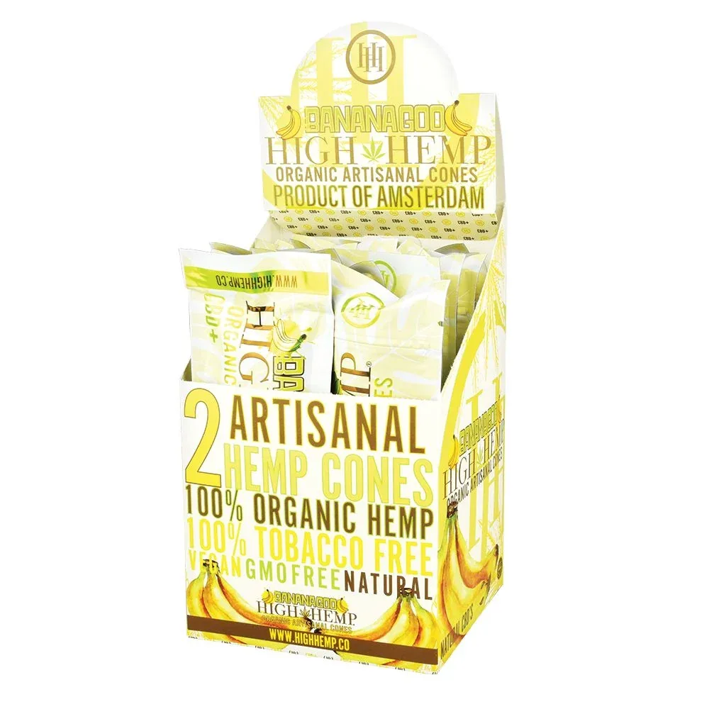 High Hemp Organic Artisanal Cones | 2pc | 15pk Display - Image 2