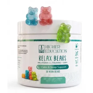 Higher Education Relax Bears Support Gummies | Calm & Sleep