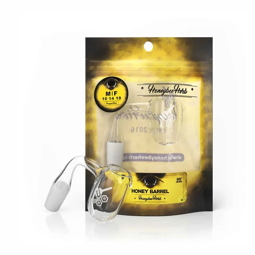 Honey Barrel Quartz Banger - 90° Degree | YL - Image 2