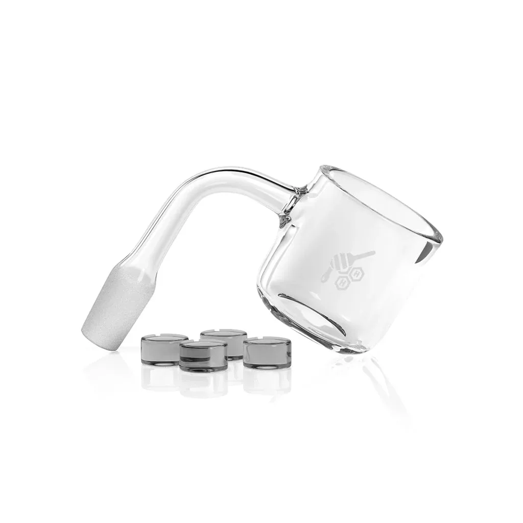 Honey Bee Herb Quad Core Reactor Quartz Banger- 90° - Image 2