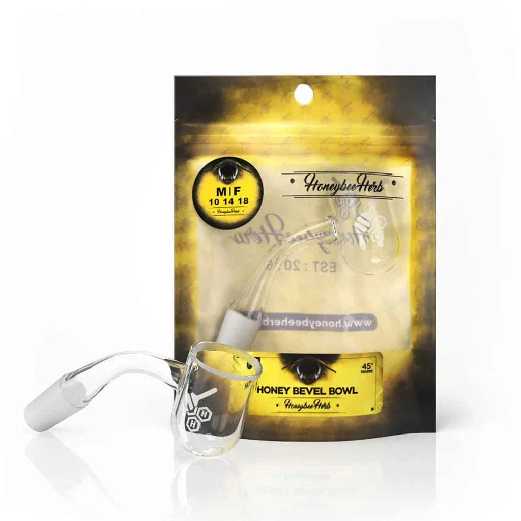 Honey Bevel Bowl Quartz Banger - 45° Degree | YL - Image 2