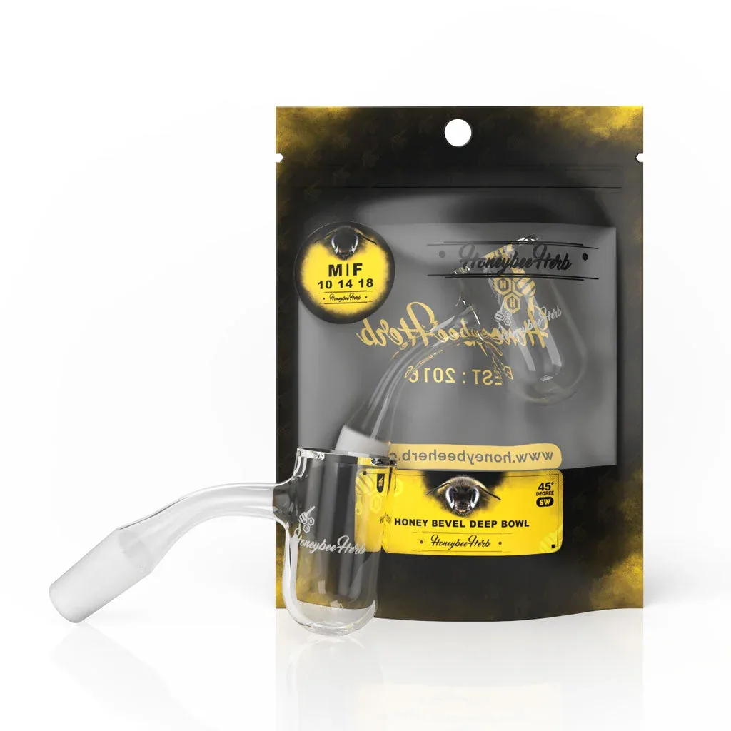 Honey Bevel Deep Bowl Quartz Banger - 45° Degree | BL - Image 2