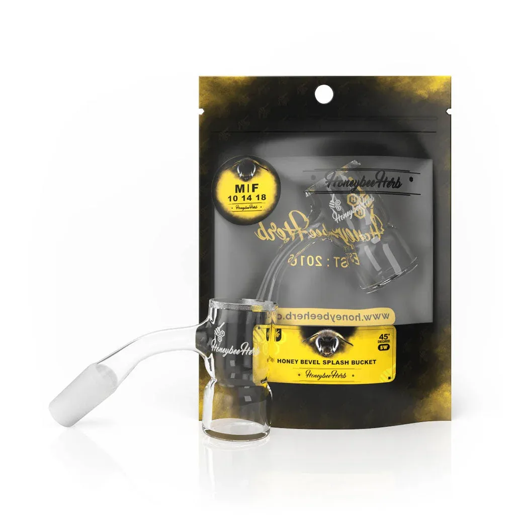 Honey Bevel Splash Bucket Quartz Banger - 45° Degree | BL - Image 2