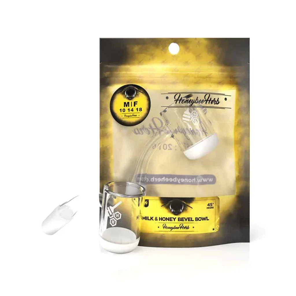Honey & Milk Bevel Bowl Quartz Banger - 45° Degree | YL - Image 2