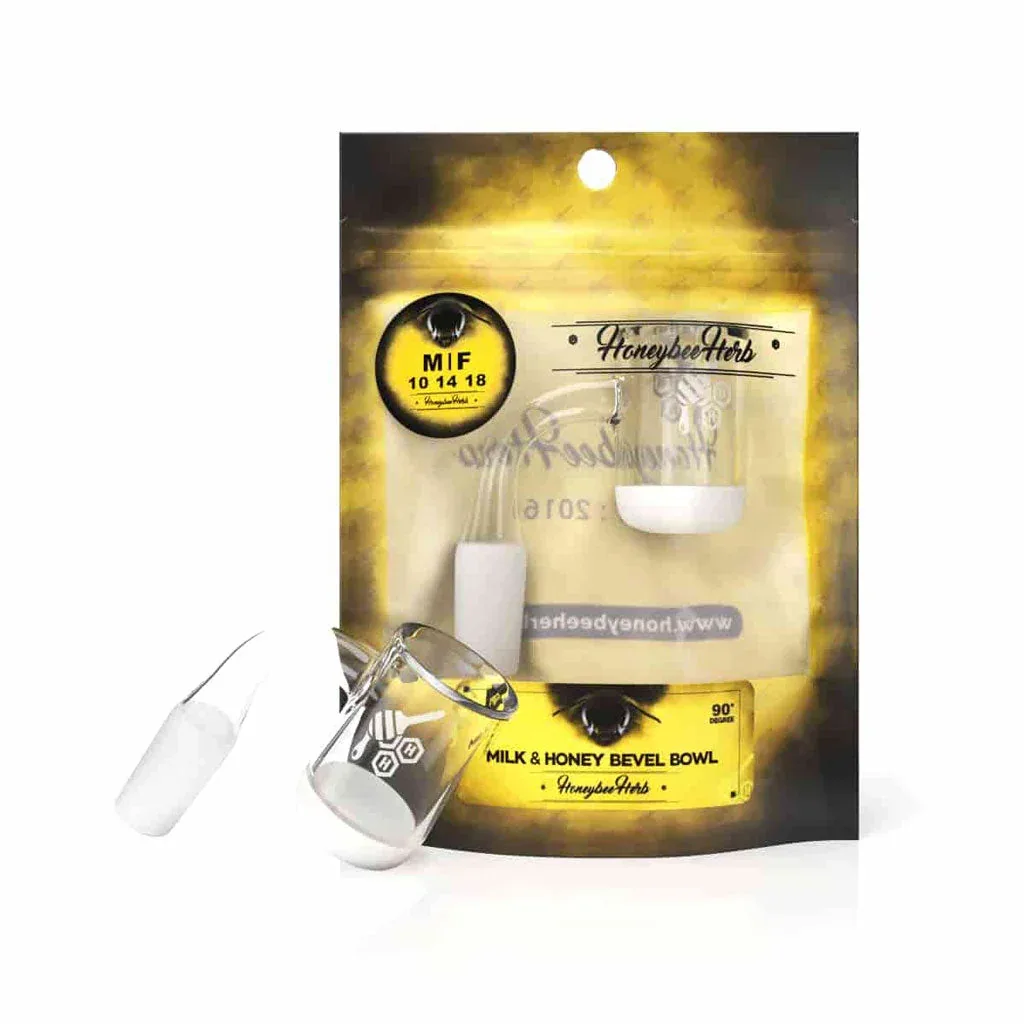 Honey & Milk Bevel Bowl Quartz Banger - 90° Degree | YL - Image 2
