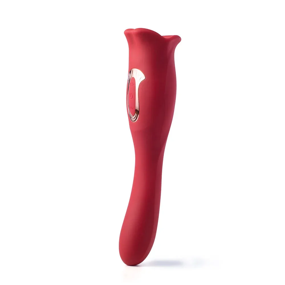 Honey Play Box Eva Sucking Mouth Tongue Clit Stimulator and G-spot Vibrator Red - Image 2