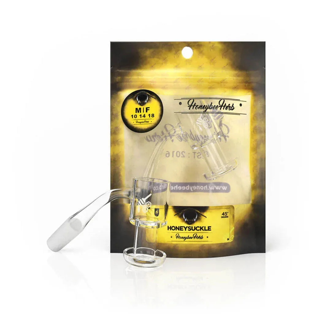Honeybee Herb Honeysuckle Quartz Banger- 45° - Image 2