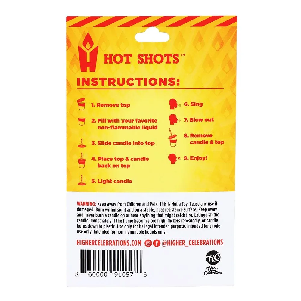 Hot Shots Birthday Candle Shot Glass - 2oz - Image 2