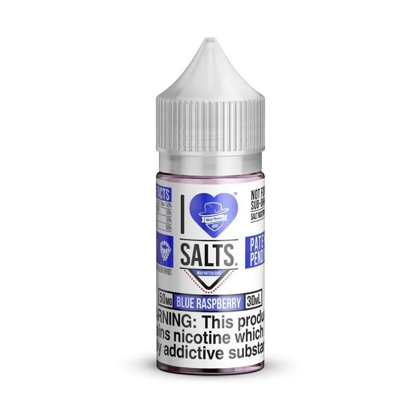 I Love Salts Blue Raspberry By Mad Hatter Juice 30ML