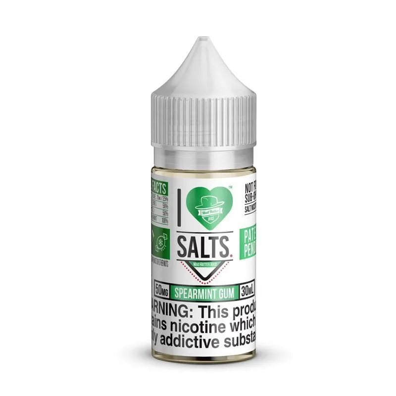 I Love Salts Spearmint Gum By Mad Hatter Juice 30ML