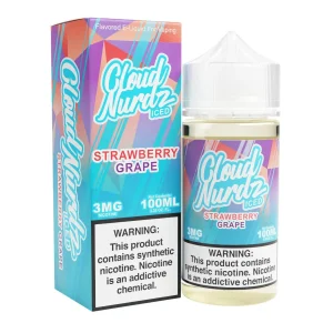 Iced Grape Strawberry Synthetic Nicotine 100ml E-Juice | Cloud Nurdz