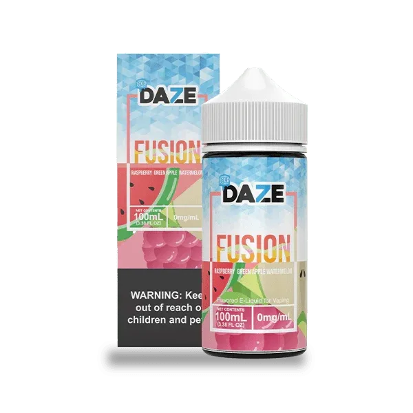 ICED RASPBERRY GREEN APPLE WATERMELON - 7 DAZE FUSION - 100ML