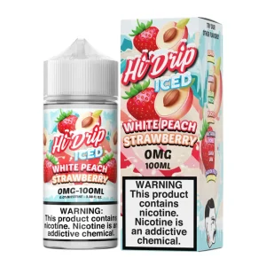 Iced White Peach Strawberry 100ml E-Juice | Hi Drip