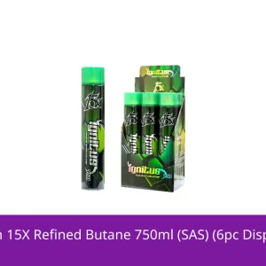 Ignitus Premium 15X Refined Butane 750ml (SAS) (6pc Display)