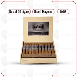 Infused Cigars: Cafeina Medium Roast Magnum 5×58 Box of 20