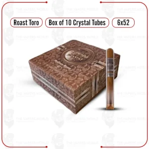 Infused Cigars: Cafeina Medium Roast Toro 6×52 Box of 10 in Crystal Tubes