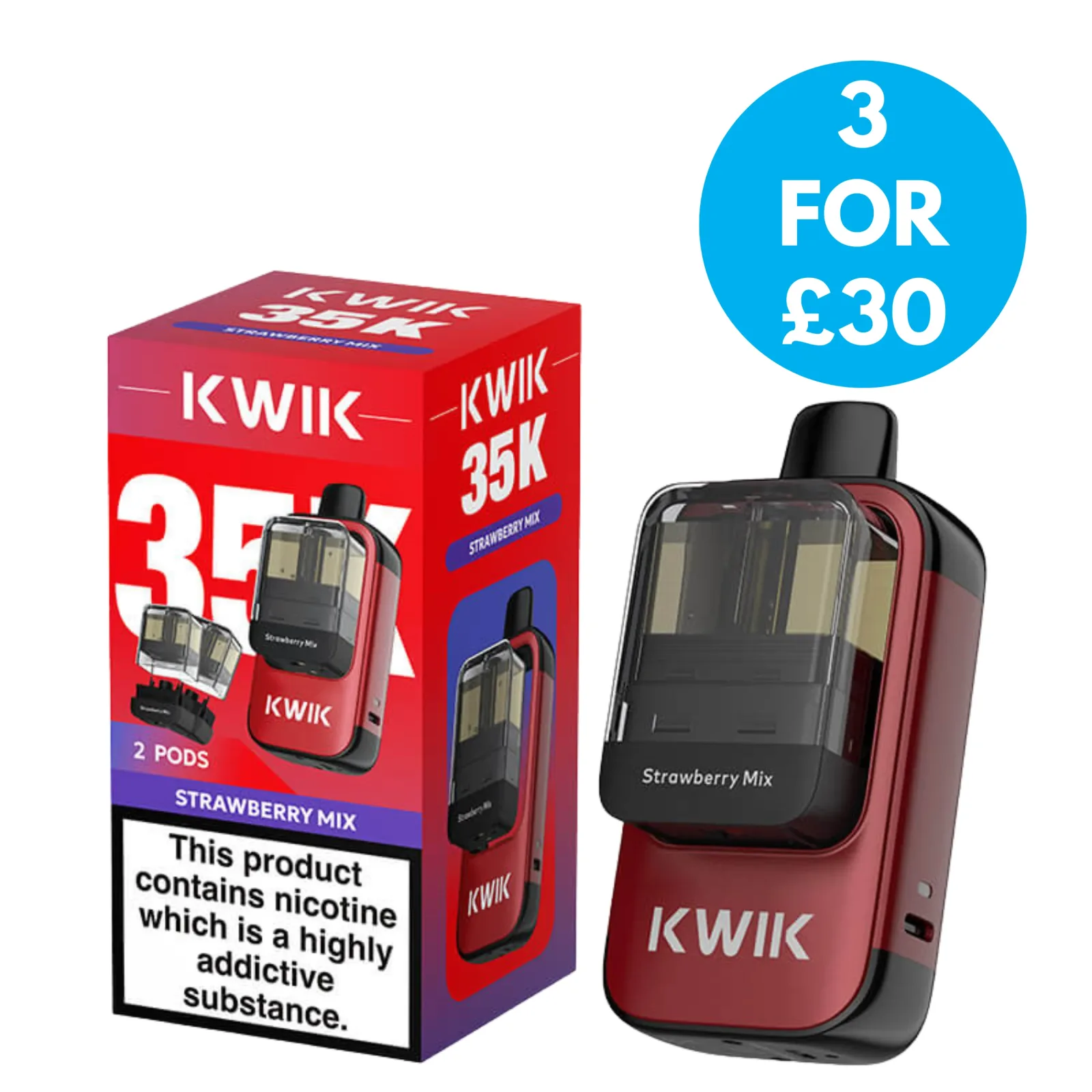 Innokin kwik 35k 20mg (2%) Prefilled Pod Vape Kit