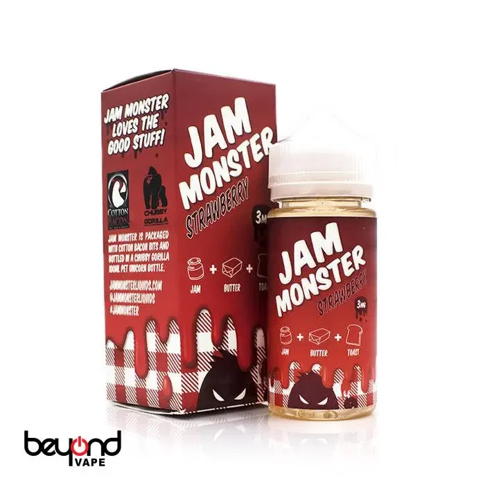 Jam Monster Strawberry Vape e-Liquid 100mL
