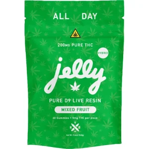 Jelly D9 All Day Live Resin Gummies 200MG - Mixed Fruit/Hybrid