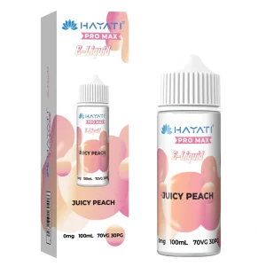 JUICY PEACH HAYATI PRO MAX E-LIQUID 100ML NO NICOTINE