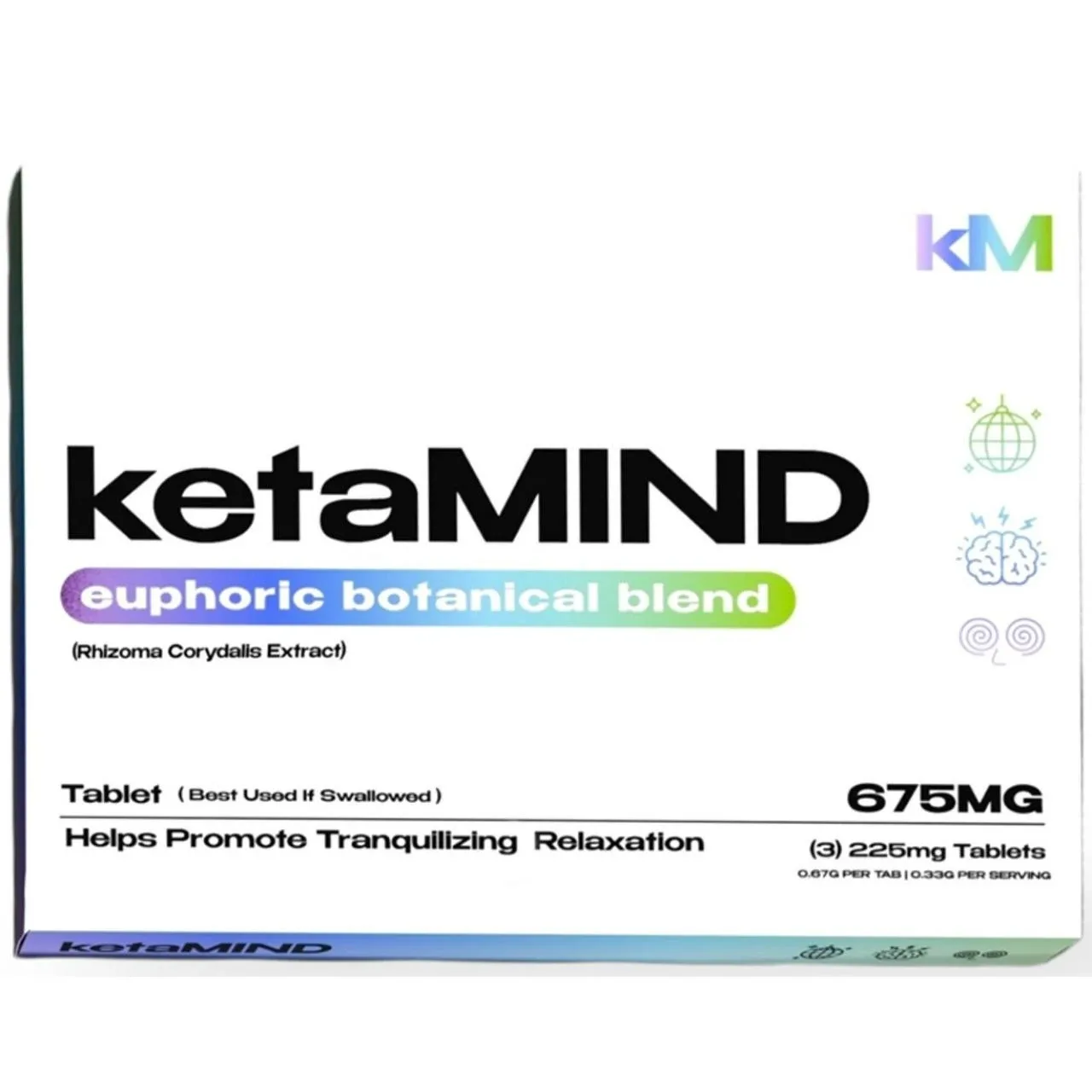 ketaMIND Euphoric Botanical Blend Tablet 3CT- 675MG