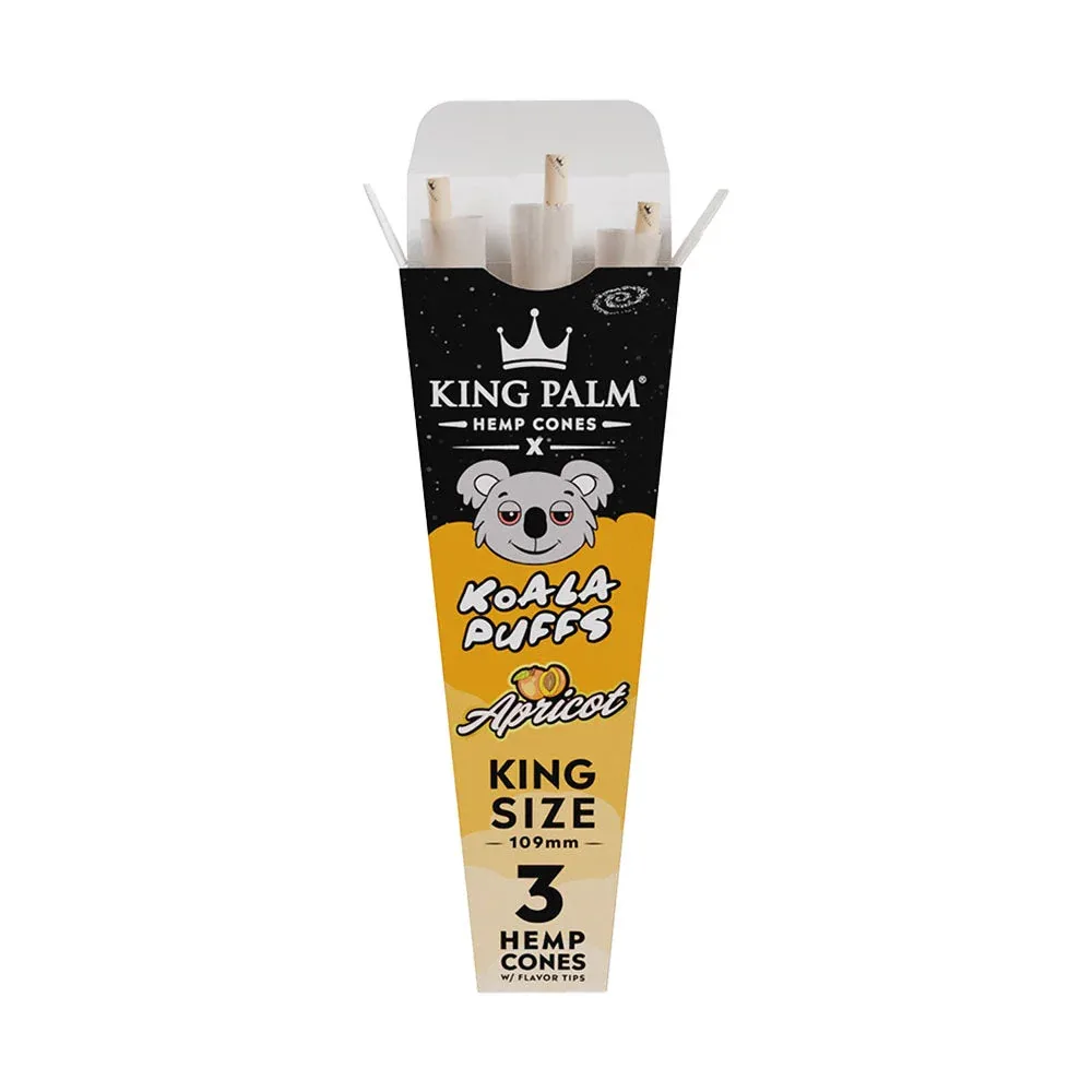 King Palm x Koala Puffs Hemp Cones - King Size / 3pk / Apricot 30pcs - Image 2