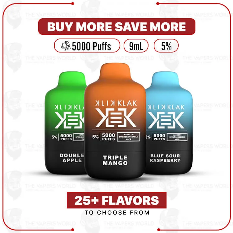 Klik Klak Element Disposable Magnetic Vape 5000 Puffs