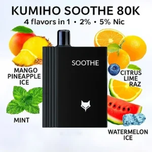 Kumiho Soothe 80K 4 flavors in 1 - 2% - 5% Nic (Mango Pineapple Ice - Mint - Citrus Lime Raz - Watermelon Ice)