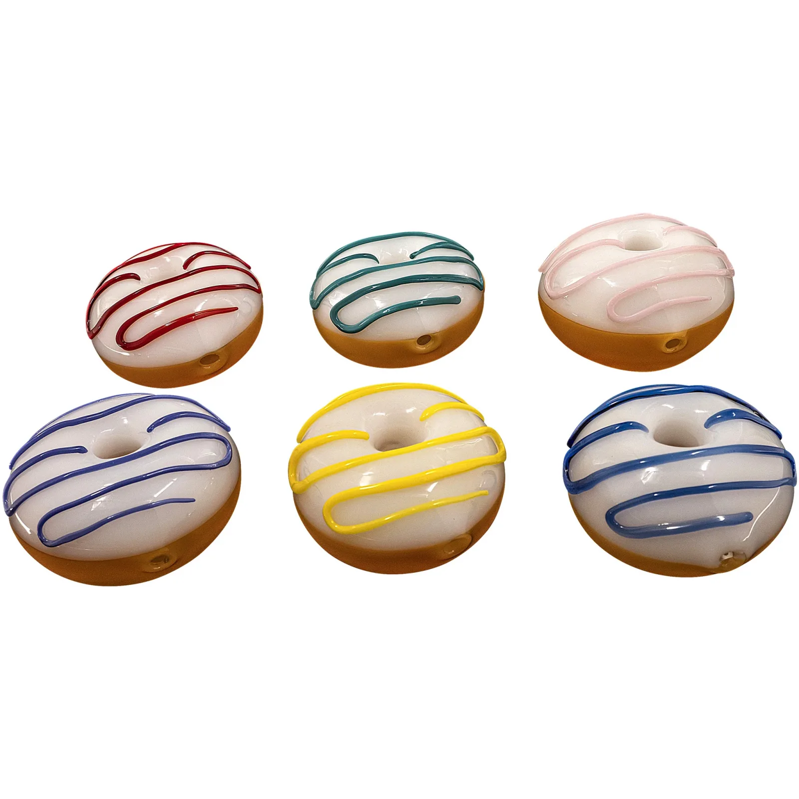 LA Pipes "Frosted Donut" Glass Pipe - Image 2