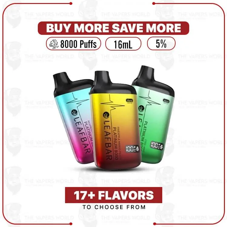Leaf Bar Platinum 8000 Puff Disposable Vape